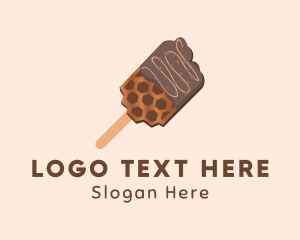 Food Cart - Chocolate Honey Waffle Snack logo design