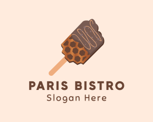 Chocolate Honey Waffle Snack logo design