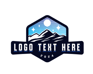 Peak - Night Mountain Adventure logo design