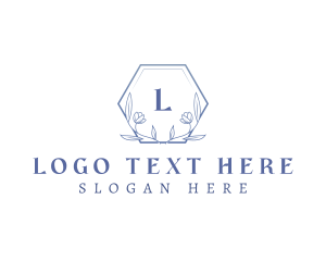 Lifestyle - Elegant Floral Hexagon logo design