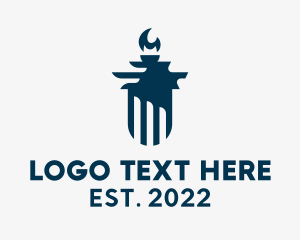 Athens - Torch Pillar Insurance logo design
