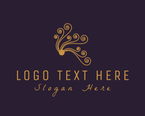 Elegant Swirl Ornament Logo