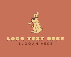 Pet Shop - Smoking Pipe Bunny logo design