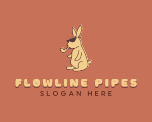 Smoking Pipe Bunny logo design