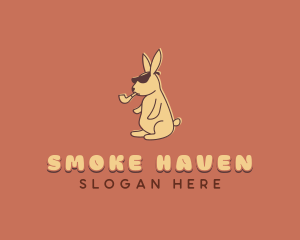 Smoking Pipe Bunny logo design