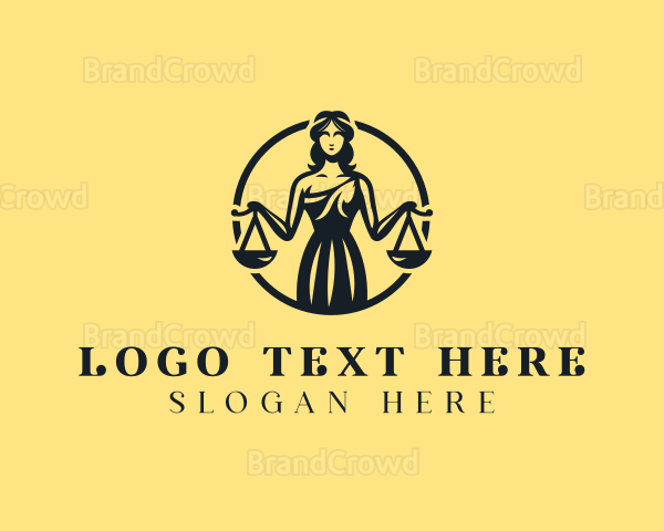 Judge Woman Lawyer Logo