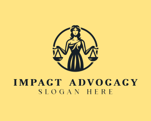 Advocacy - Judge Woman Lawyer logo design