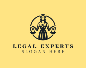 Lawyer - Judge Woman Lawyer logo design
