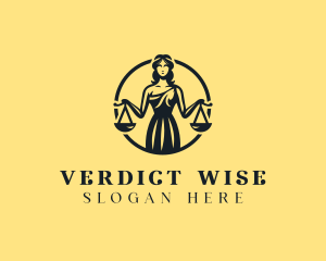 Judge - Judge Woman Lawyer logo design
