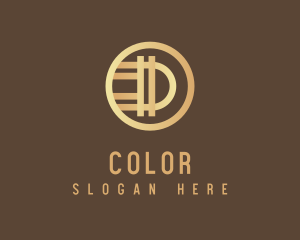 Coin - Gold Digital Coin Letter D logo design