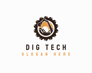 Backhoe Excavator Digger logo design