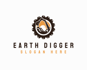 Digger - Backhoe Excavator Digger logo design