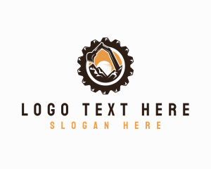 Backhoe Excavator Digger Logo