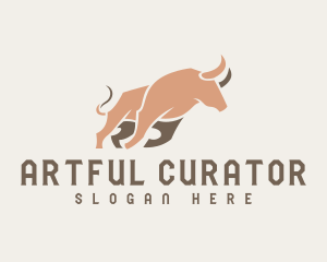 Fierce Running Bull logo design