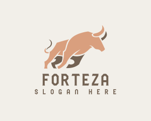 Fierce Running Bull logo design