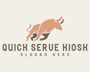 Fierce Running Bull logo design