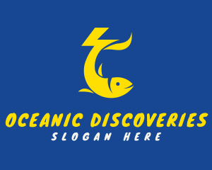 Marine Biologist - Electric Fish Aquarium logo design