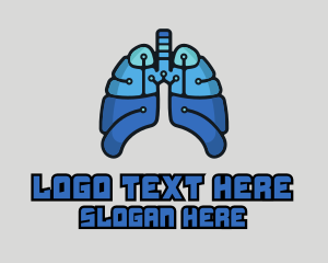 Lungs - Circuit Tech Lungs logo design
