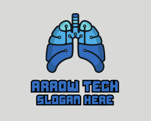 Circuit Tech Lungs logo design