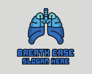 Respiratory - Circuit Tech Lungs logo design