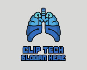 Circuit Tech Lungs logo design