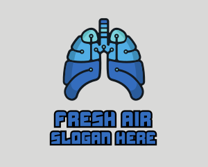 Lungs - Circuit Tech Lungs logo design