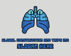 Biotech - High Tech Lungs logo design