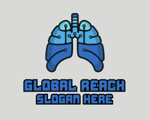 Circuit Tech Lungs logo design