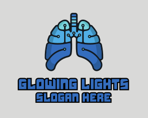 Circuit Tech Lungs logo design