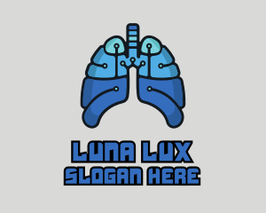 Circuit Tech Lungs logo design