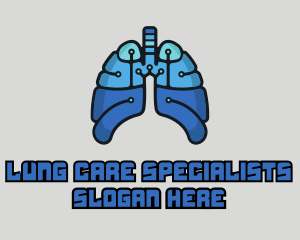 Circuit Tech Lungs logo design