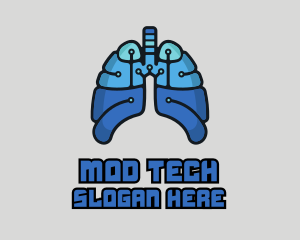 Circuit Tech Lungs logo design