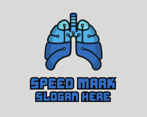 Circuit Tech Lungs logo design