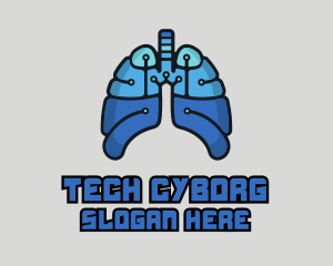 Cyborg - Circuit Tech Lungs logo design