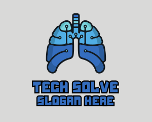 Circuit Tech Lungs logo design