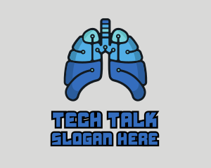 High Tech Lungs logo design