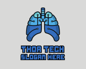 Circuit Tech Lungs logo design