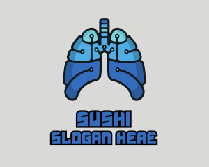 Circuit Tech Lungs logo design