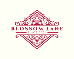 Apple Blossom Flower logo design