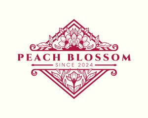 Apple Blossom Flower logo design