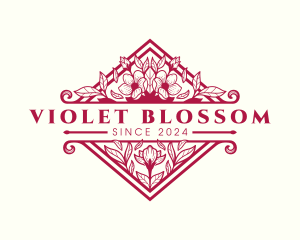 Apple Blossom Flower logo design