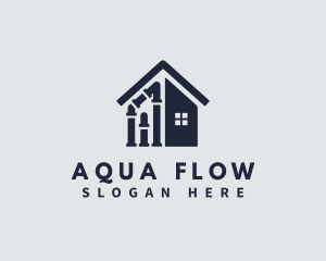 Waterworks - Pipe House Plumbing logo design