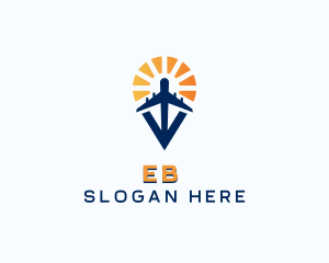 Tourism - Airplane GPS Locator logo design