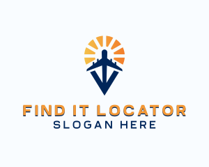 Airplane GPS Locator logo design