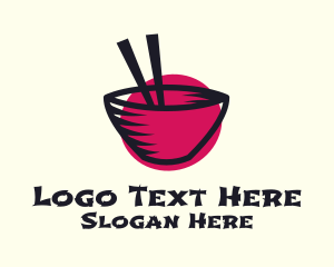 Japanese Ramen Bowl  Logo