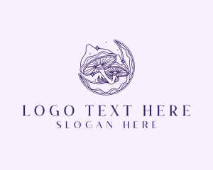 Psychedelic - Holistic Magic Mushroom logo design