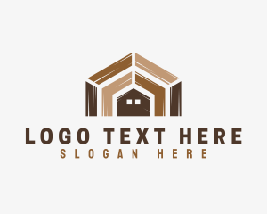 Flooring - Wood House Tile logo design
