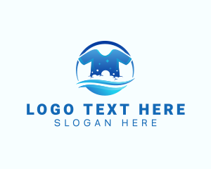 Tee - Tshirt Laundry Washing logo design