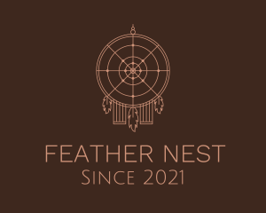 Feather Boho Decor logo design