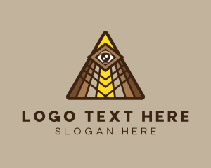 Fortune Telling - Mystic Eye Triangle logo design